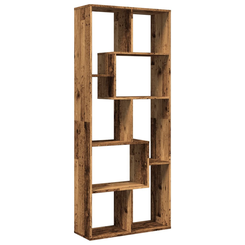 Libreria Divisorio Legno Antico 67x25x161,5 cm in Truciolato