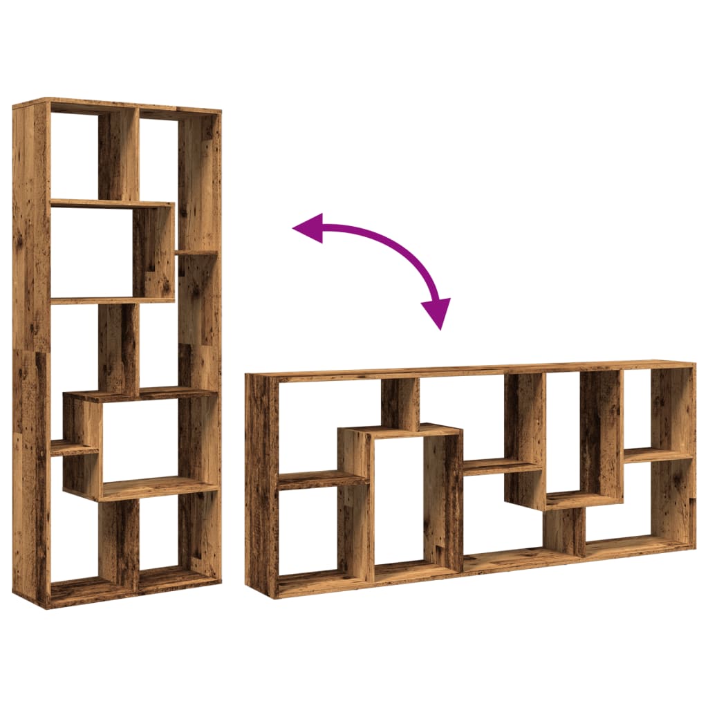 Libreria Divisorio Legno Antico 67x25x161,5 cm in Truciolato