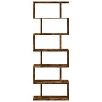 Libreria 6 Ripiani Rovere Fumo 70x24x193 cm in Truciolato