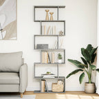 Libreria Divisorio 6Piani Grigio Sonoma 70x24x193cm Truciolato