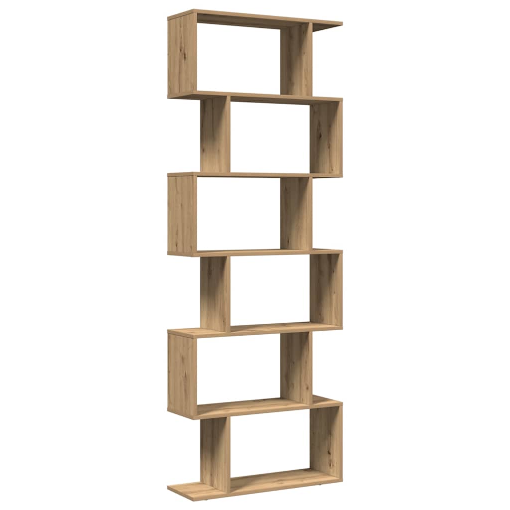 Libreria 6 Ripiani Rovere Artigianale 70x24x193 cm Truciolato