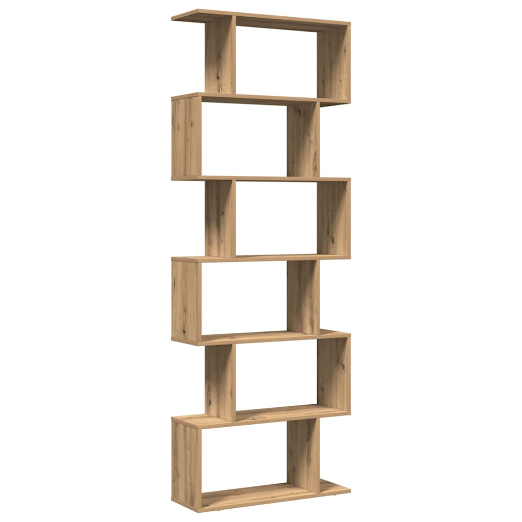 Libreria 6 Ripiani Rovere Artigianale 70x24x193 cm Truciolato
