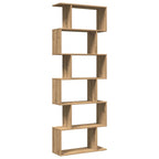 Libreria 6 Ripiani Rovere Artigianale 70x24x193 cm Truciolato