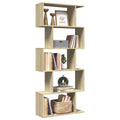 Libreria Divisorio 5 Ripiani Sonoma 70x24x161 cm in Truciolato