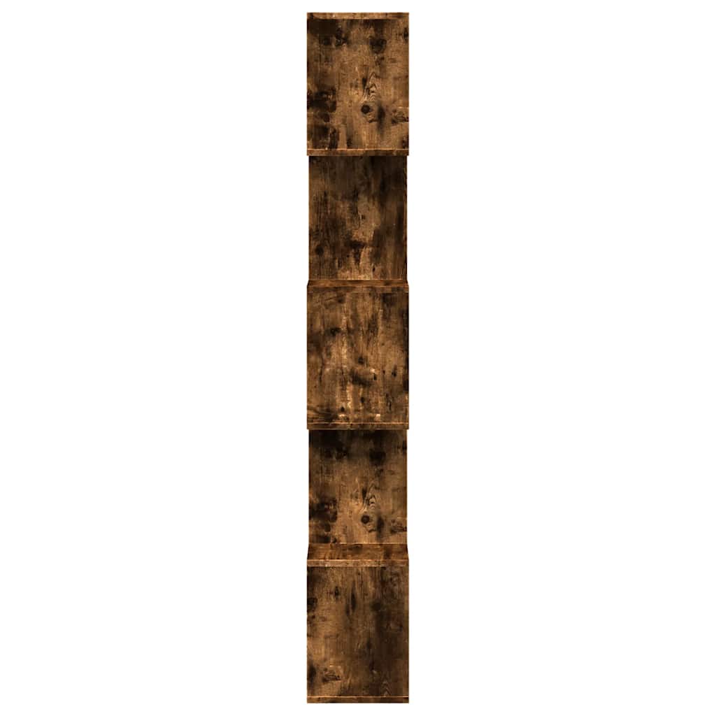 Libreria 5 Ripiani Rovere Fumo 70x24x161 cm in Truciolato