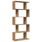 Libreria 5 Ripiani Rovere Artigianale 70x24x161 cm Truciolato