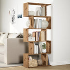 Libreria 5 Ripiani Rovere Artigianale 70x24x161 cm Truciolato