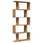 Libreria 5 Ripiani Rovere Artigianale 70x24x161 cm Truciolato