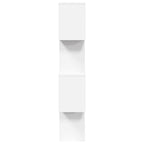 Libreria divisoria a 4 ripiani bianca 70x24x129 cm in legno ingegnerizzato