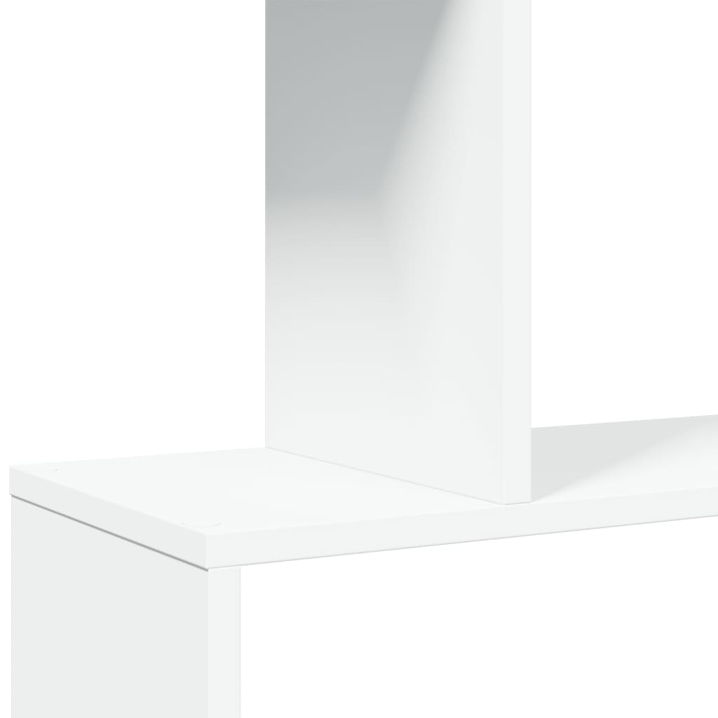 Libreria divisoria a 4 ripiani bianca 70x24x129 cm in legno ingegnerizzato