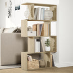 Libreria Divisorio 4 Ripiani Sonoma 70x24x129 cm in Truciolato