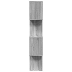 Libreria 4 Ripiani Grigio Sonoma 70x24x129 cm in Truciolato