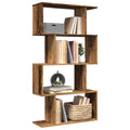Libreria 4 Ripiani Legno Vecchio 70x24x129 cm in Truciolato
