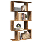 Libreria 4 Ripiani Legno Vecchio 70x24x129 cm in Truciolato