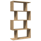 Libreria 4 Ripiani Rovere Artigianale 70x24x129 cm Truciolato