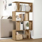 Libreria 4 Ripiani Rovere Artigianale 70x24x129 cm Truciolato