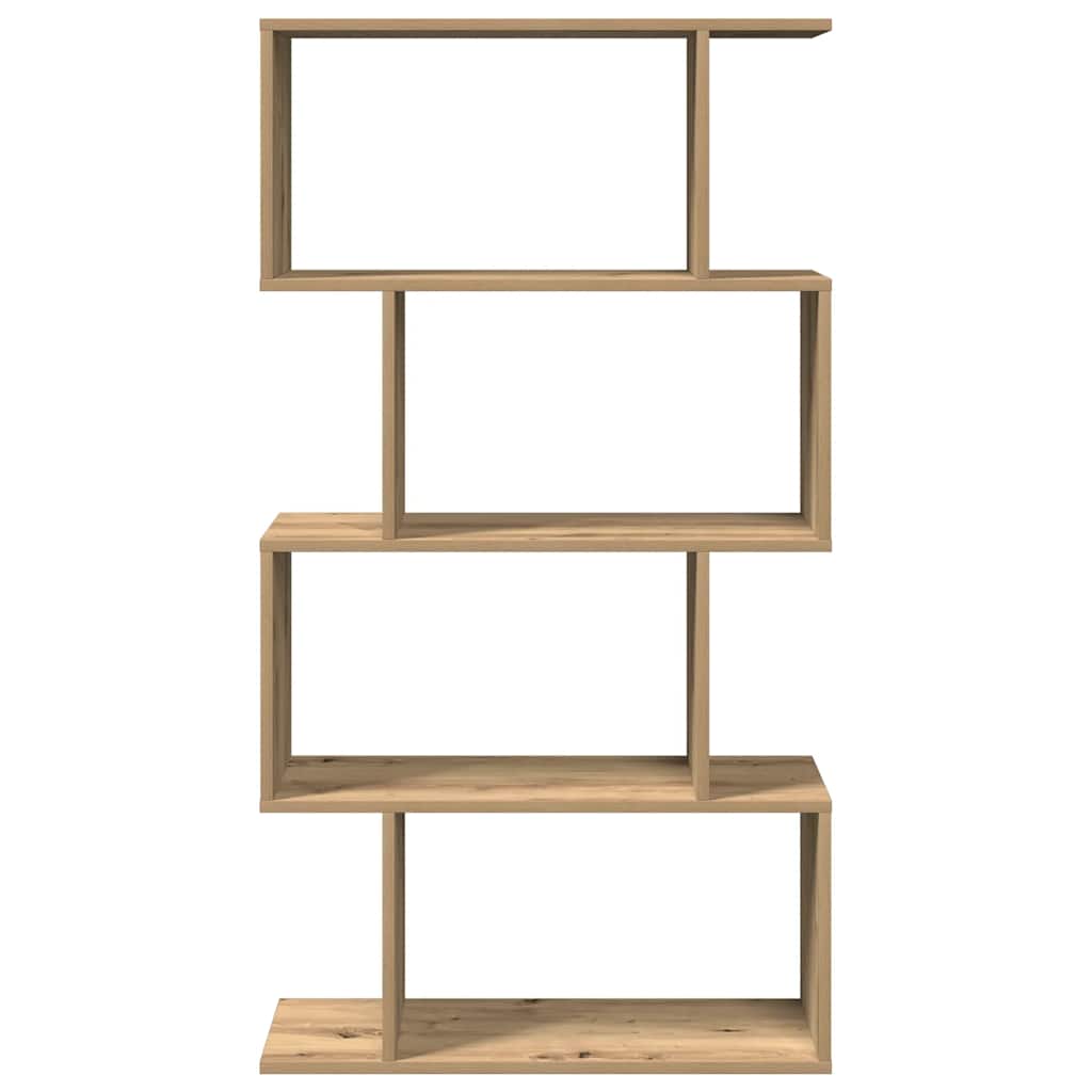Libreria 4 Ripiani Rovere Artigianale 70x24x129 cm Truciolato