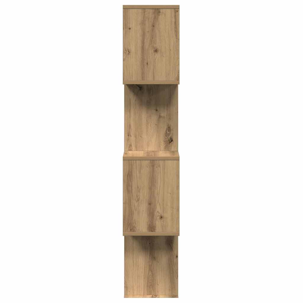 Libreria 4 Ripiani Rovere Artigianale 70x24x129 cm Truciolato