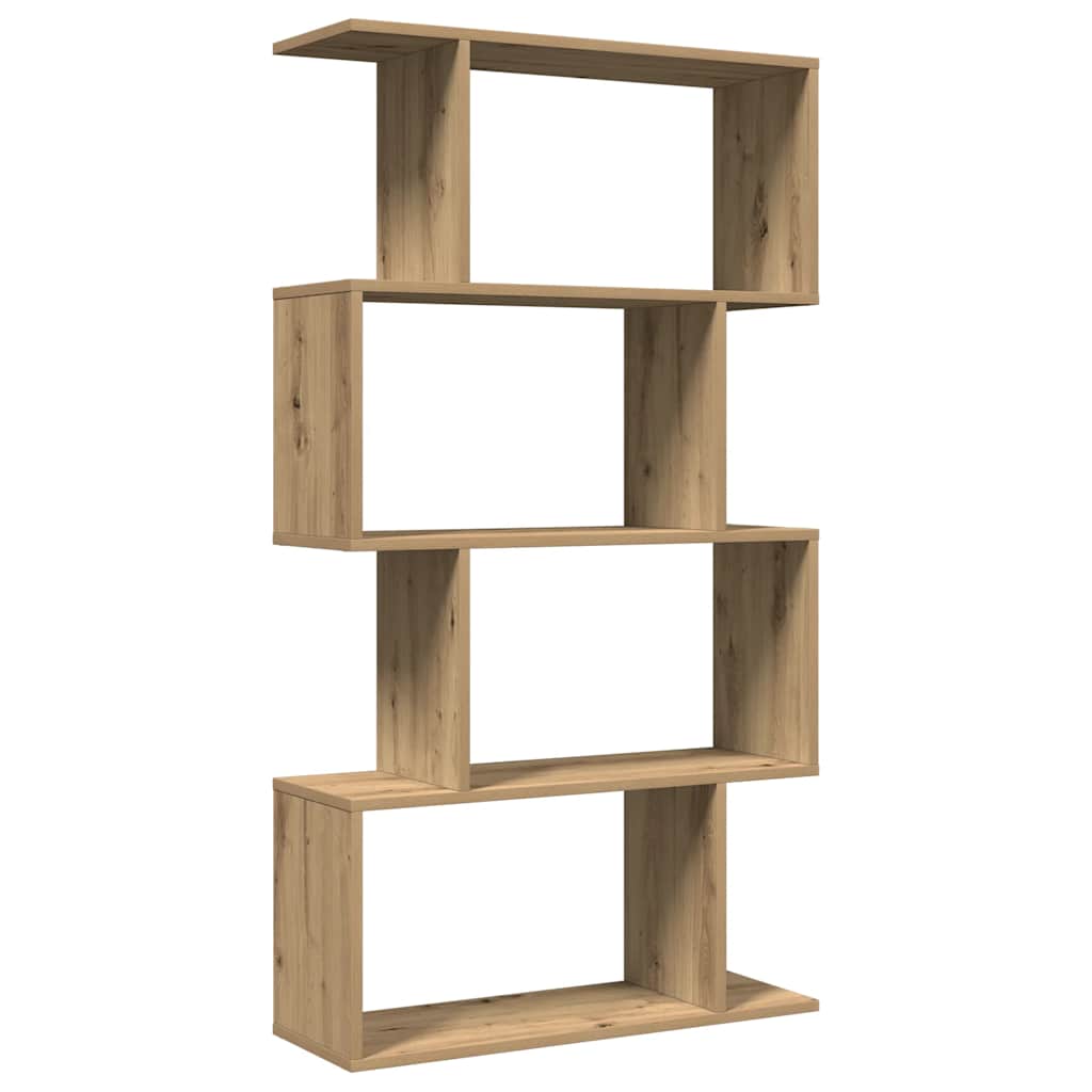 Libreria 4 Ripiani Rovere Artigianale 70x24x129 cm Truciolato