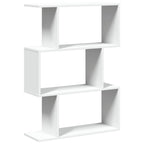 Libreria divisoria a 3 ripiani bianca 70x24x97 cm in legno ingegnerizzato