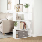 Libreria divisoria a 3 ripiani bianca 70x24x97 cm in legno ingegnerizzato