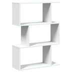 Libreria divisoria a 3 ripiani bianca 70x24x97 cm in legno ingegnerizzato