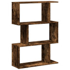 Libreria 3 Ripiani Rovere Fumo 70x24x97 cm in Truciolato