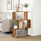 Libreria Divisorio 3Ripiani Legno Antico 70x24x97 cm Truciolato