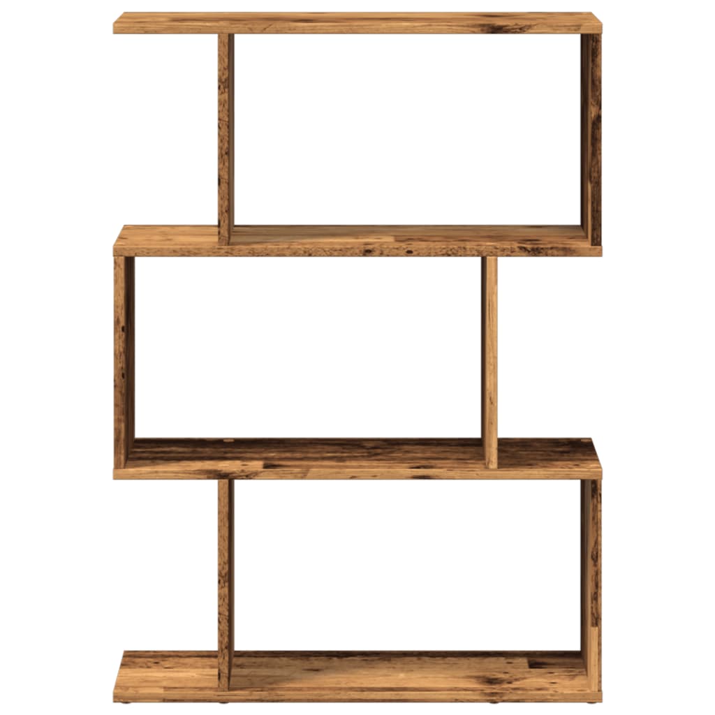 Libreria Divisorio 3Ripiani Legno Antico 70x24x97 cm Truciolato
