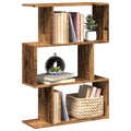 Libreria Divisorio 3Ripiani Legno Antico 70x24x97 cm Truciolato