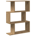 Libreria 3 Ripiani Rovere Artigianale 70x24x97 cm Truciolato