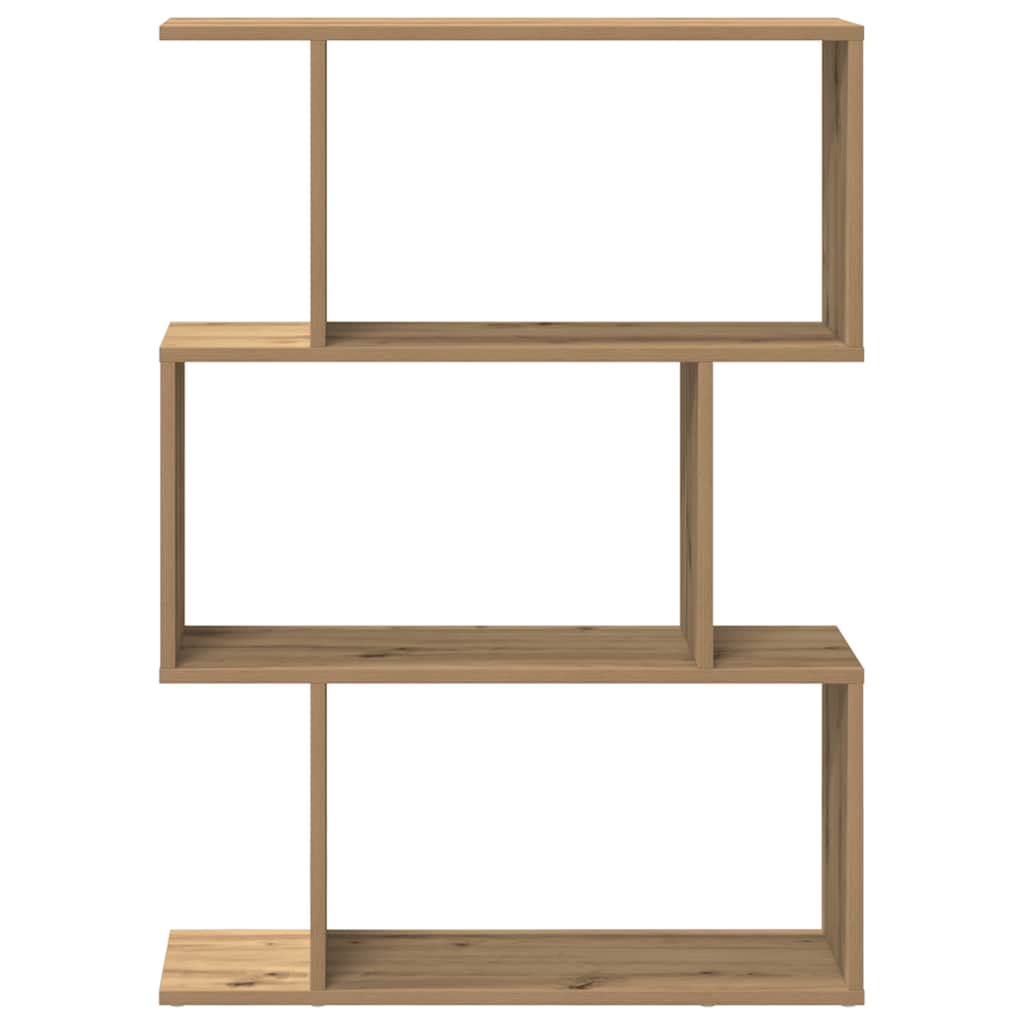 Libreria 3 Ripiani Rovere Artigianale 70x24x97 cm Truciolato