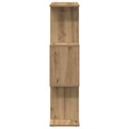 Libreria 3 Ripiani Rovere Artigianale 70x24x97 cm Truciolato