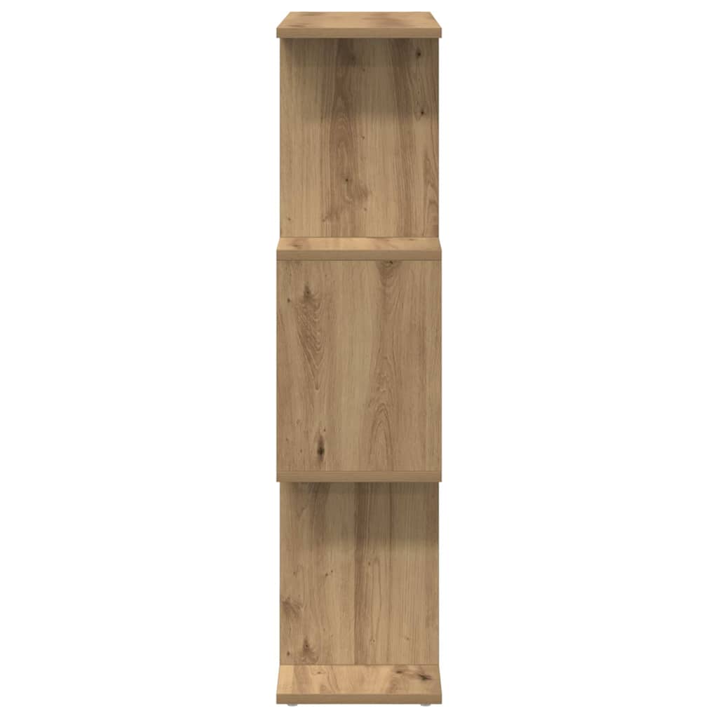Libreria 3 Ripiani Rovere Artigianale 70x24x97 cm Truciolato