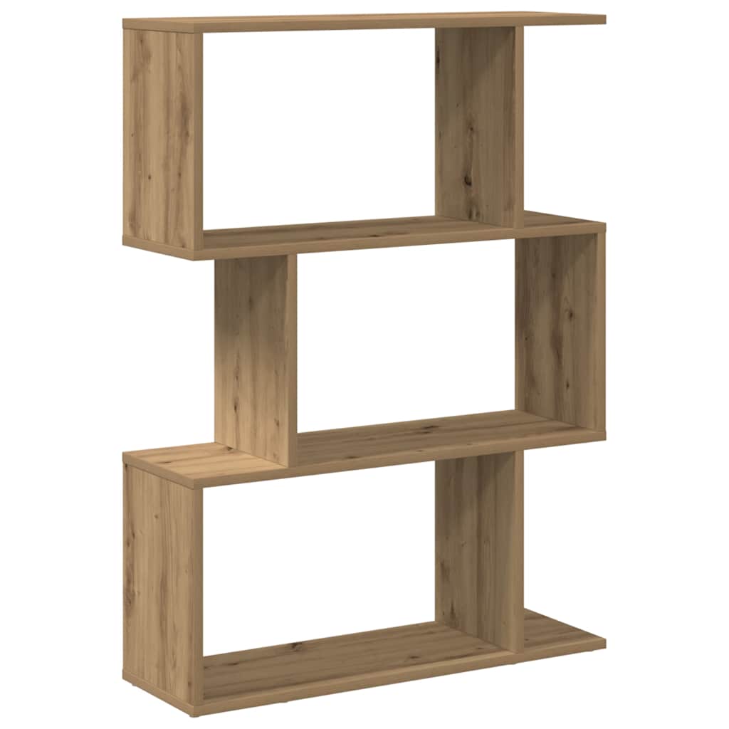 Libreria 3 Ripiani Rovere Artigianale 70x24x97 cm Truciolato