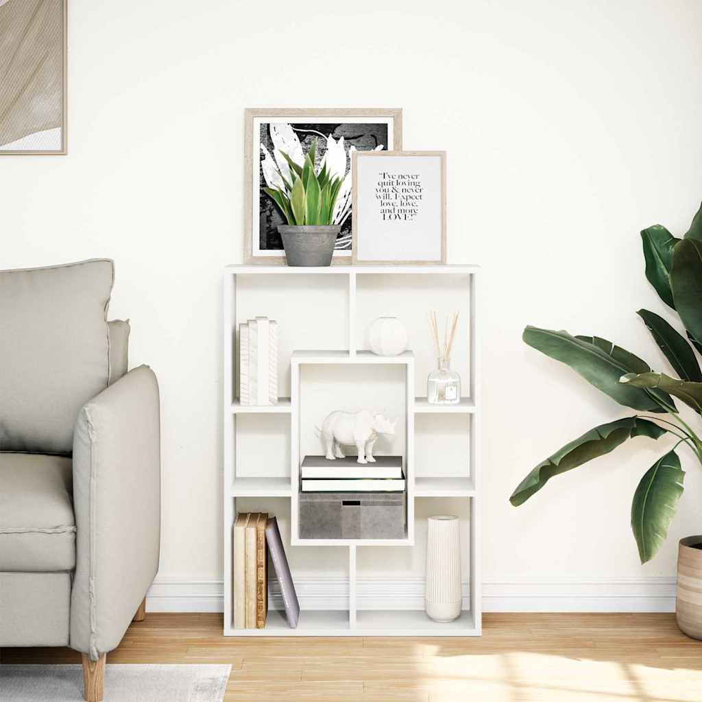 Libreria Bianca 63x20x90 cm in Legno Massello