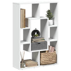 Libreria Bianca 63x20x90 cm in Legno Massello