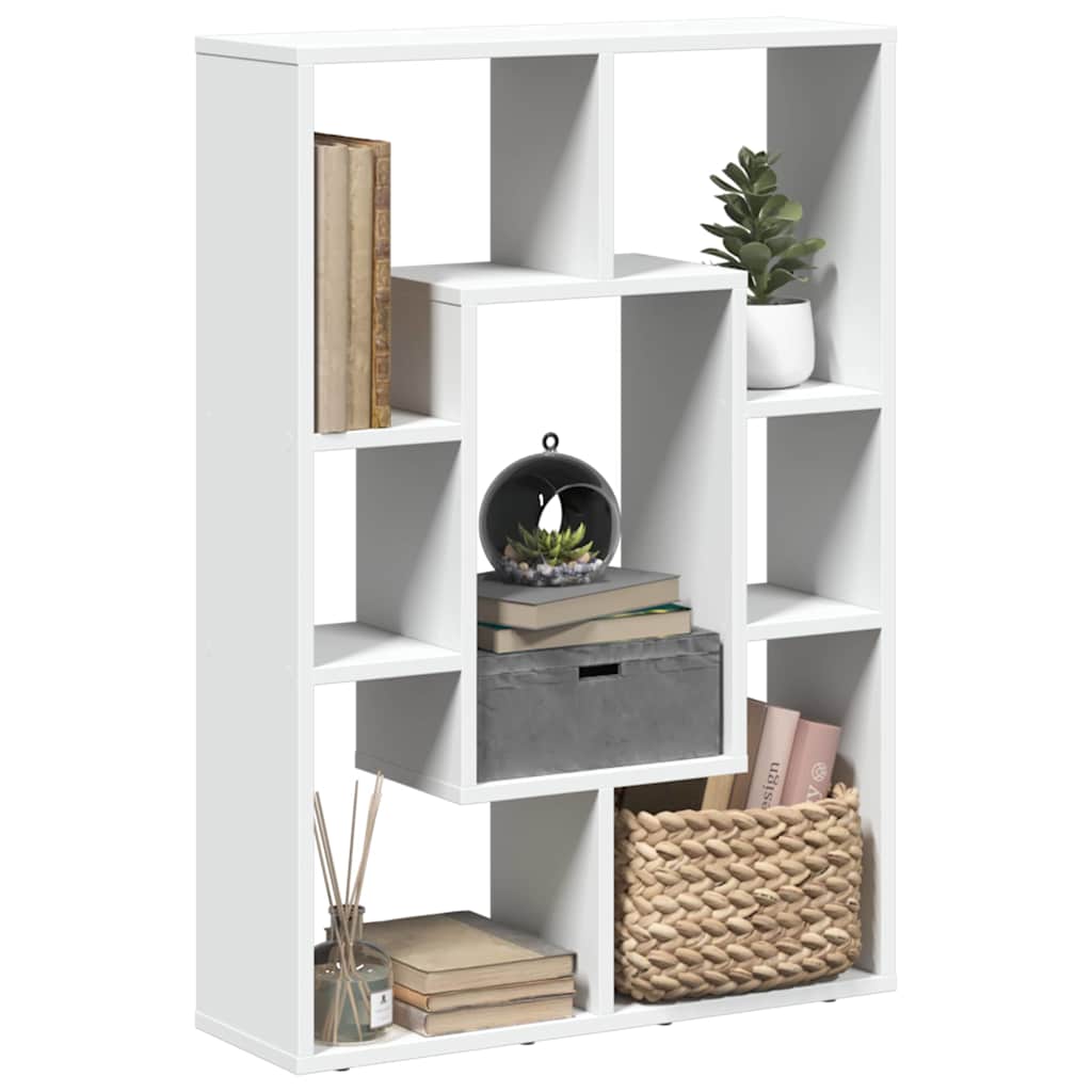 Libreria Bianca 63x20x90 cm in Legno Massello
