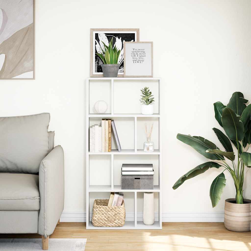 Libreria Bianca 60x20x120,5 cm in Legno Massello