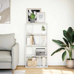 Libreria Bianca 60x20x120,5 cm in Legno Massello