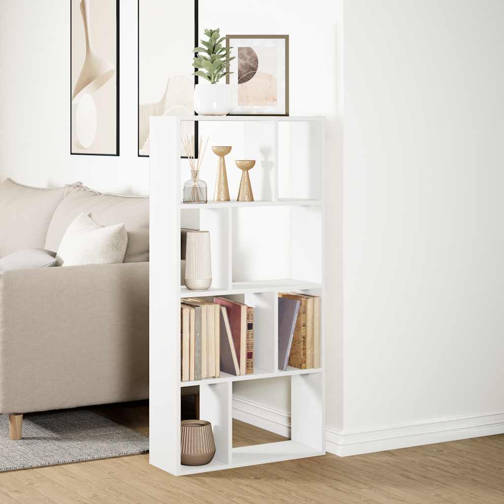 Libreria Bianca 60x20x120,5 cm in Legno Massello