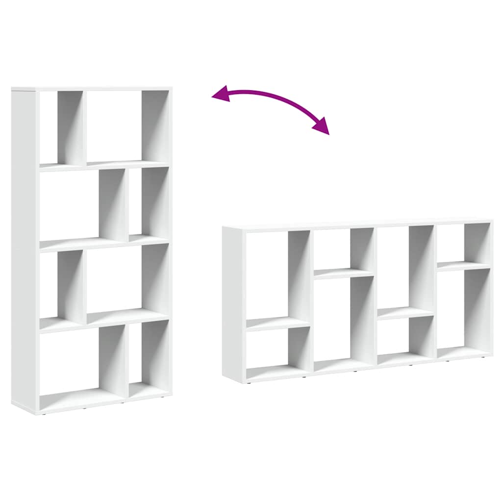 Libreria Bianca 60x20x120,5 cm in Legno Massello