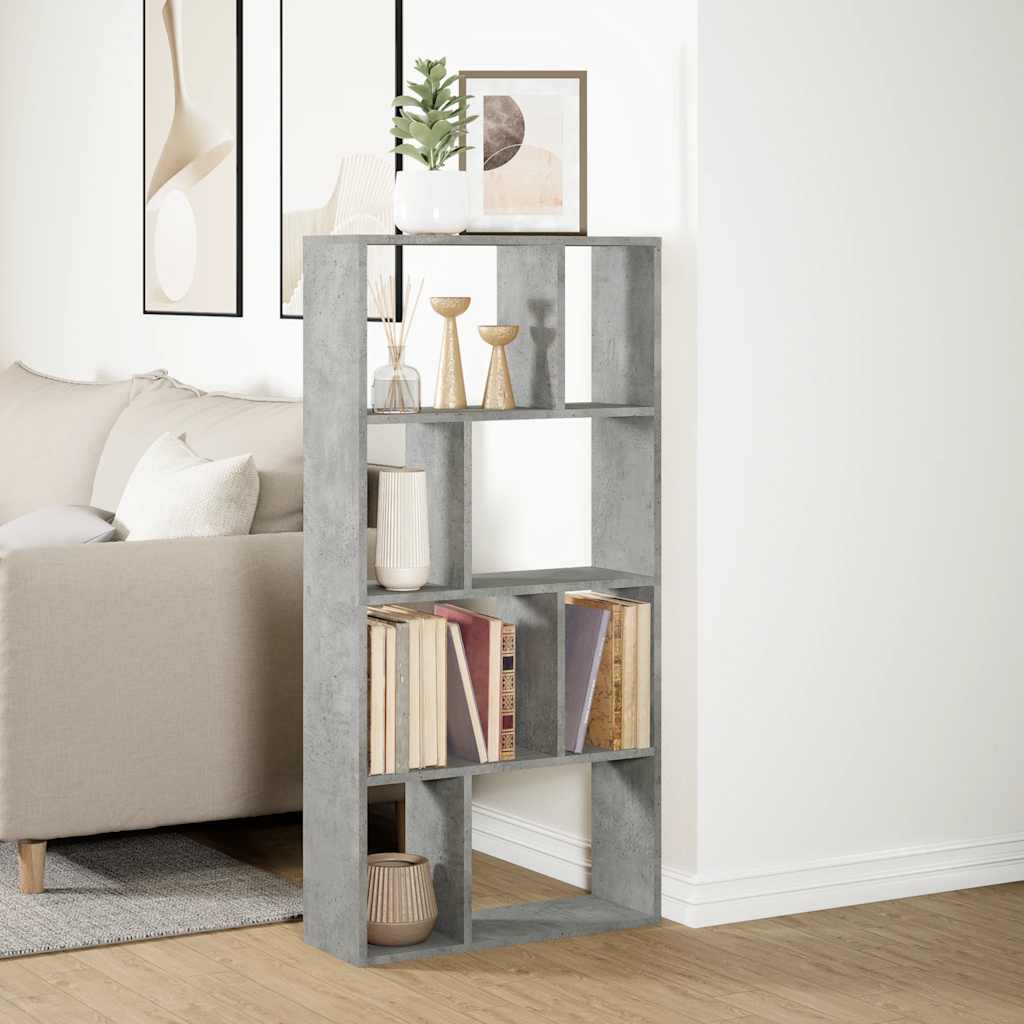 Libreria Grigio Cemento 60x20x120,5 cm in Truciolato