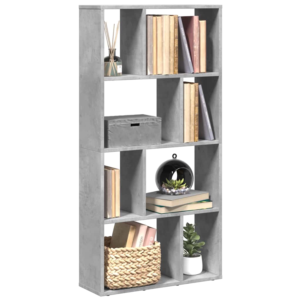 Libreria Grigio Cemento 60x20x120,5 cm in Truciolato