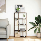 Libreria Rovere Fumo 60x20x120,5 cm in Truciolato