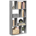 Libreria Grigio Sonoma 60x20x120,5 cm in Truciolato