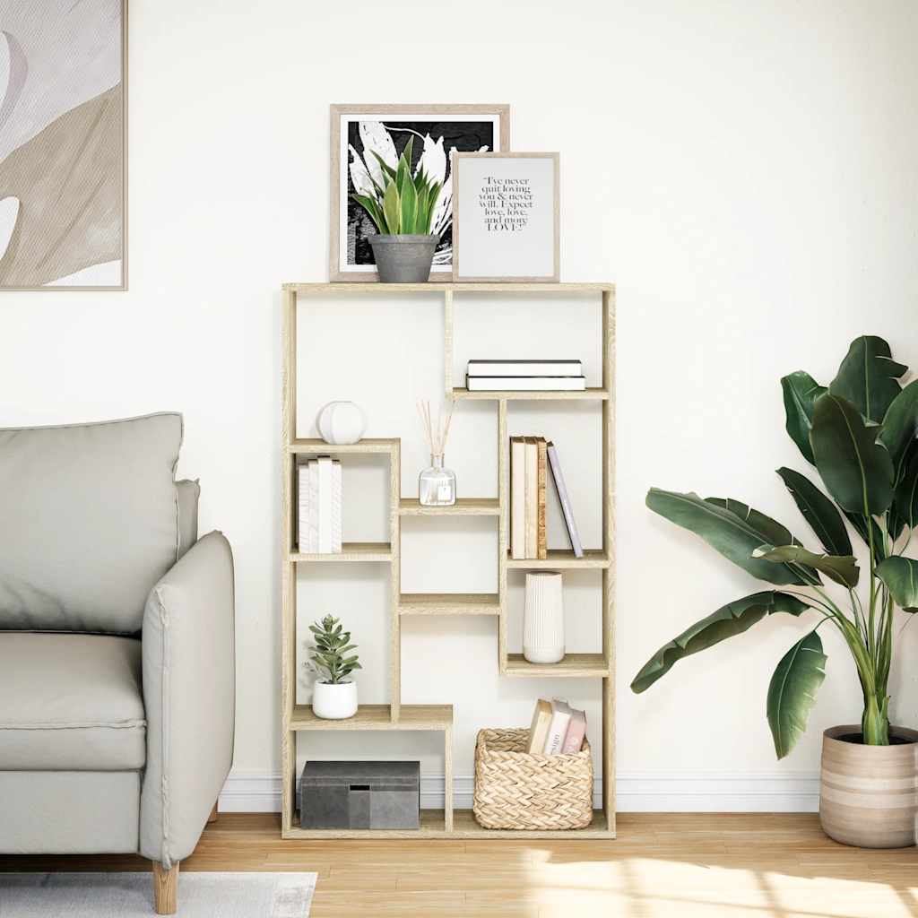 Libreria Rovere Sonoma 72x20x120,5 cm in Truciolato