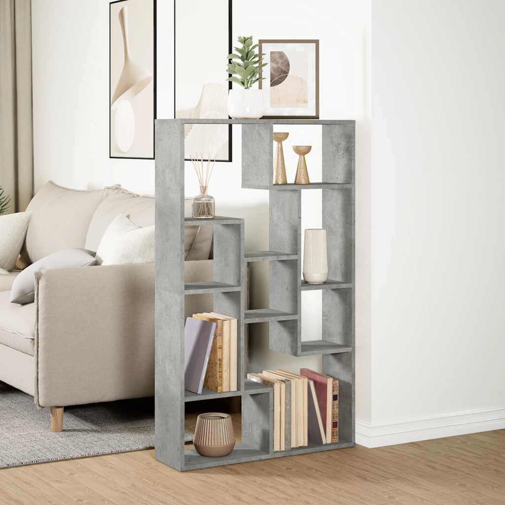 Libreria Grigio Cemento 72x20x120,5 cm in Truciolato
