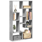 Libreria Grigio Cemento 72x20x120,5 cm in Truciolato