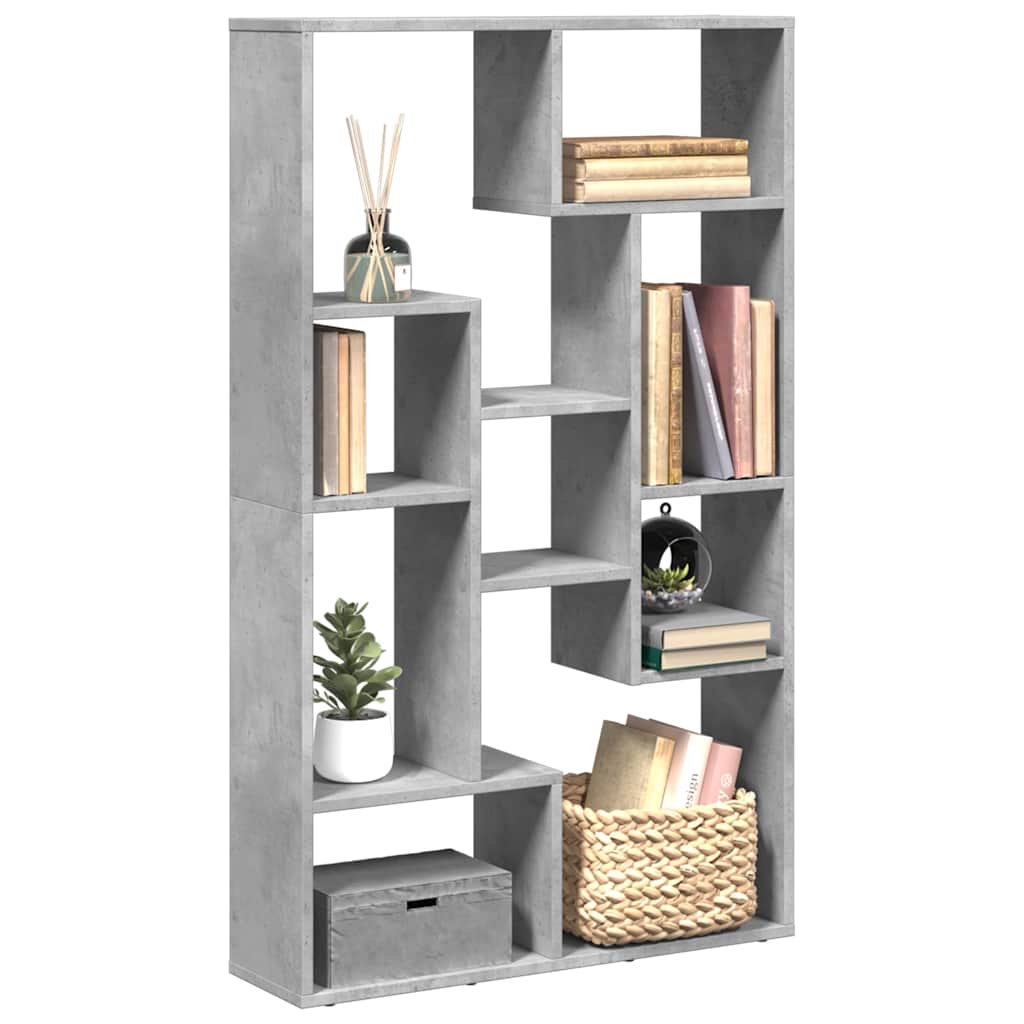 Libreria Grigio Cemento 72x20x120,5 cm in Truciolato
